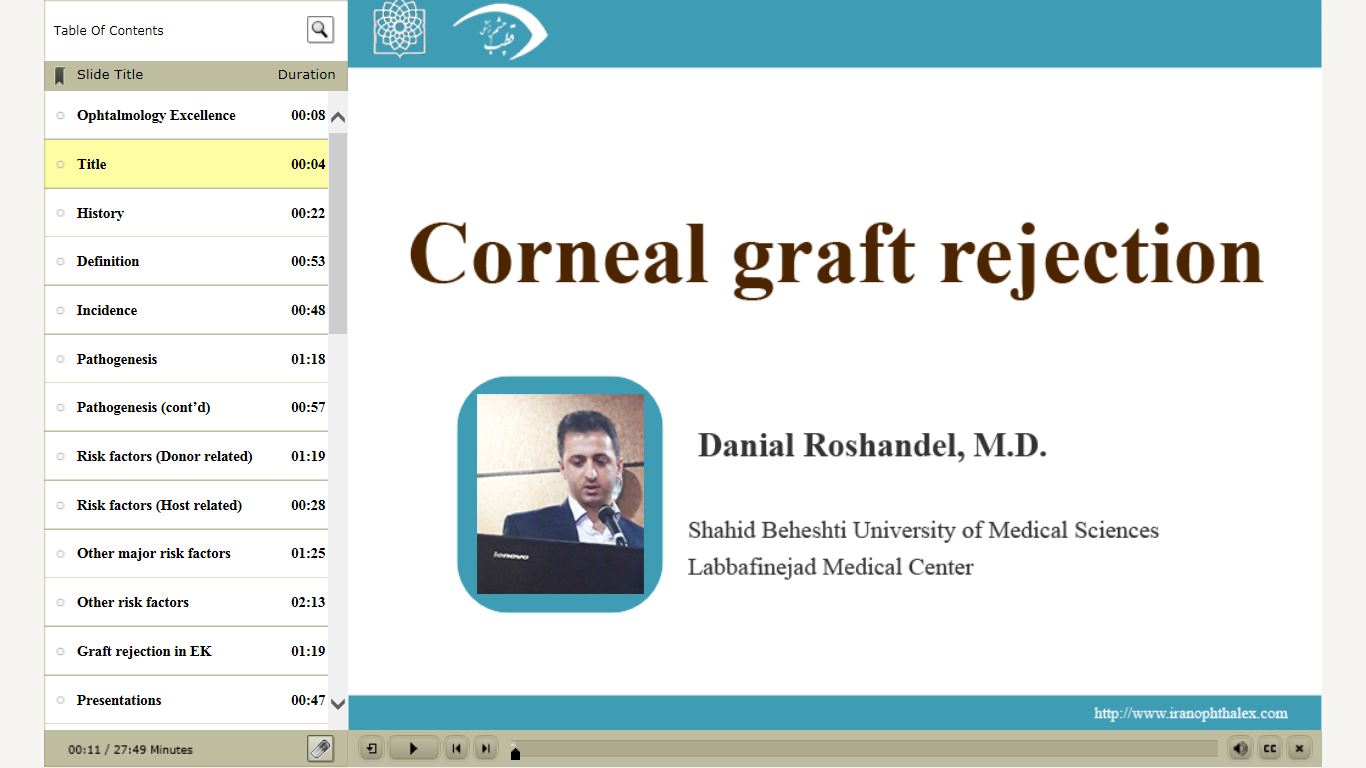 Corneal graft rejection